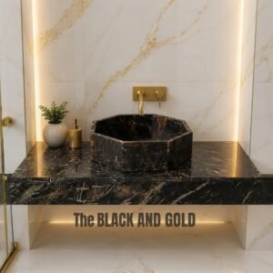 Luxury - Gold & Black Marble Vanity